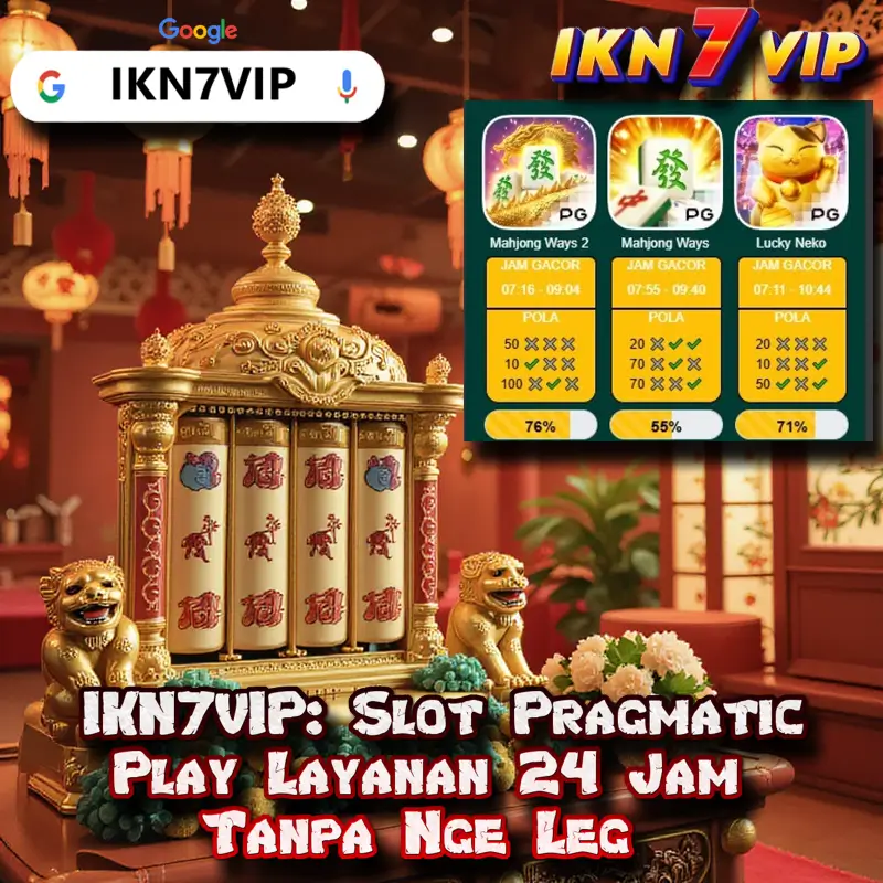 IKN7VIP: Slot Pragmatic Play Layanan 24 Jam Tanpa Nge Leg